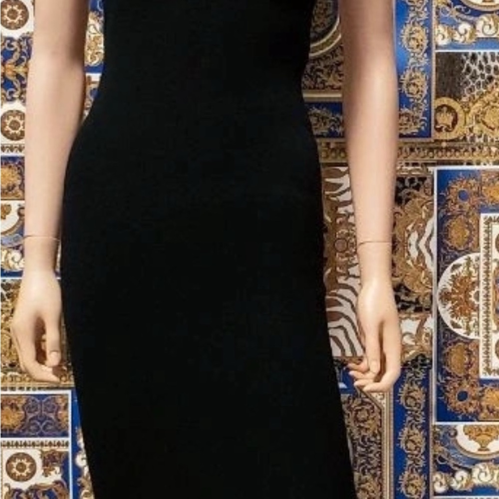 Versace Black Shoulder Dress